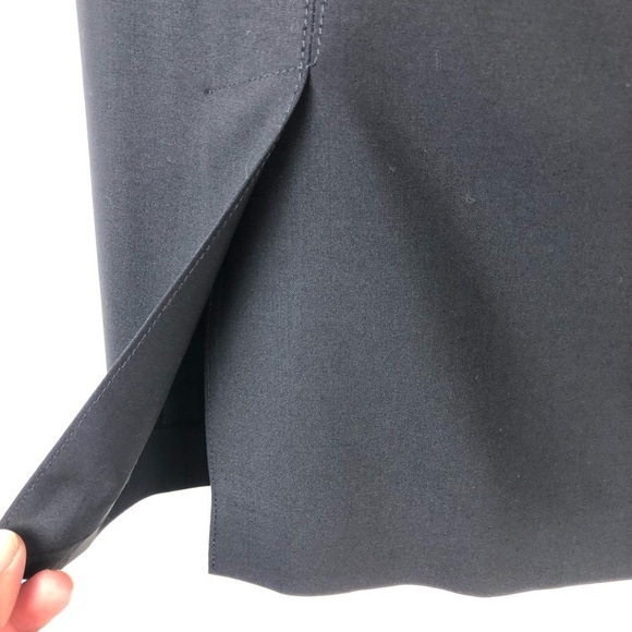 Theory- Black Pencil Skirt bow ribbon belt hem - Picture 6 of 13